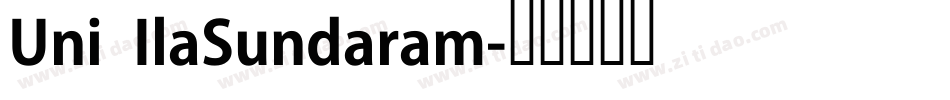 Uni IlaSundaram字体转换